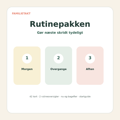 Familietakts Rutinepakke – visuelle rutiner til børn